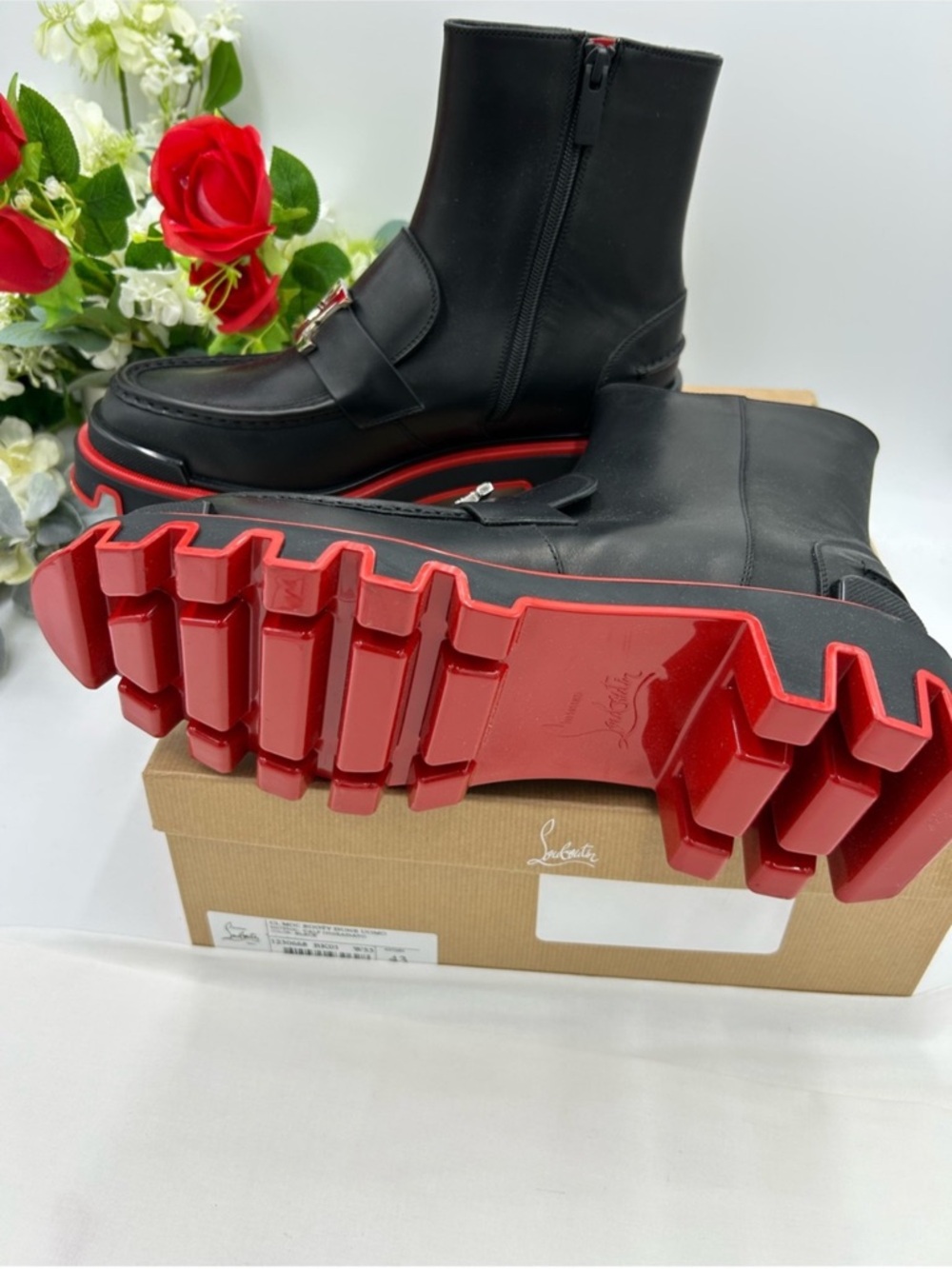 Men’s Christian Louboutin DUNE leather ankle boots size 43 made in Italy - Picture 6 of 10